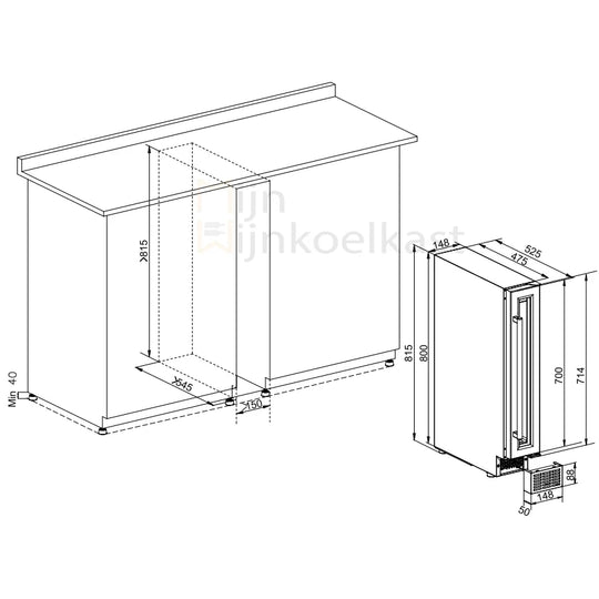 Temptech Classique Wijnklimaatkast | CLX15SB | 1 zone - Elite Wijnklimaatkast