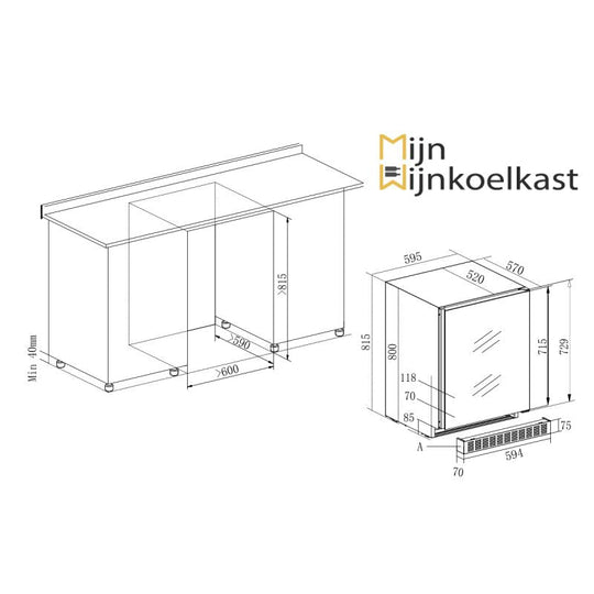 Temptech Sommelier Wijnklimaatkast | SOMX60DRB | 2 Zones - Elite Wijnklimaatkast