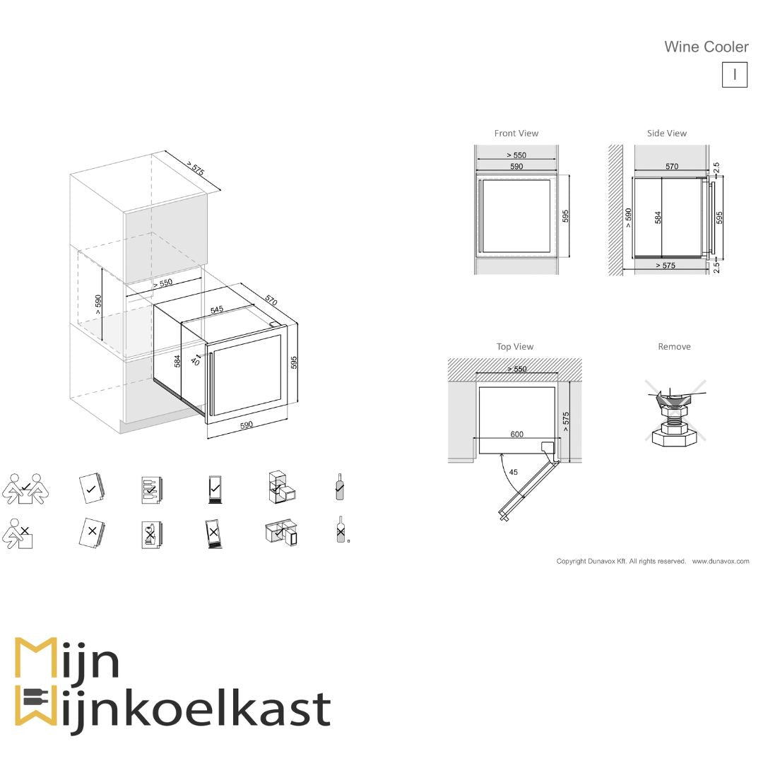 Dunavox Soul-25 Wijnklimaatkast | DAVS-25.63DSS | 2 Zones - Elite Wijnkoelkast