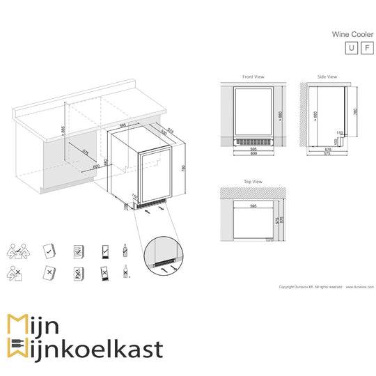 Dunavox Flow-45 Wijnklimaatkast | DAUF-45.125DB.TO | 2 Zones - Elite Wijnkoelkast