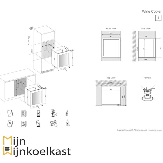 Dunavox Glance-32 Wijnklimaatkast | DAVG-32.80DB.TO | 2 Zones - Elite Wijnkoelkast