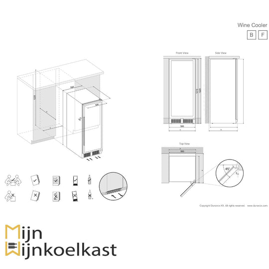 Dunavox Grande-70 Wijnklimaatkast | DX-70.258B | 1 Zone - Elite Wijnkoelkast