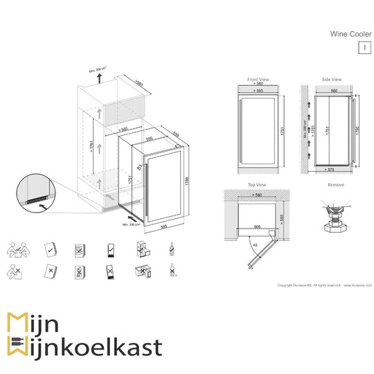 Dunavox Soul-89 Wijnklimaatkast | DX-89.246TB | 3 Zones - Elite Wijnkoelkast