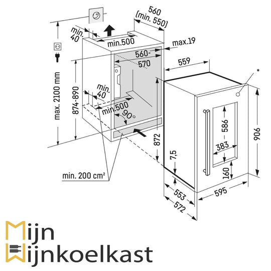 Inbouwtekening Liebherr EWTdf1653